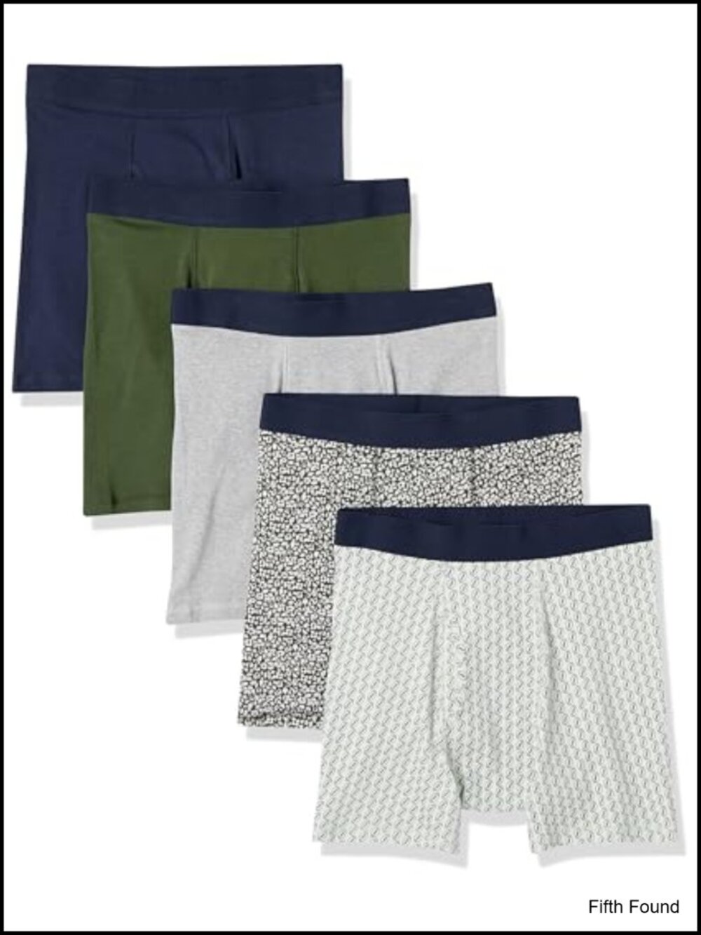 Men's Cotton Boxer Briefs Pack of 5 Tag-Free Breathable Underwear Soft